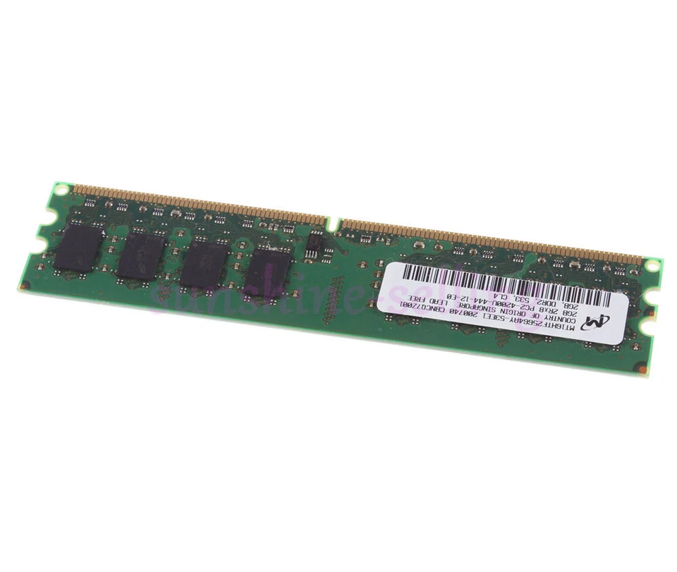 Micron 4GB 2X 2GB 2RX8 DDR2 PC2-4200U 533mhz 240pin Desktop DIMM NON-ECC Memory - Image 4 of 4