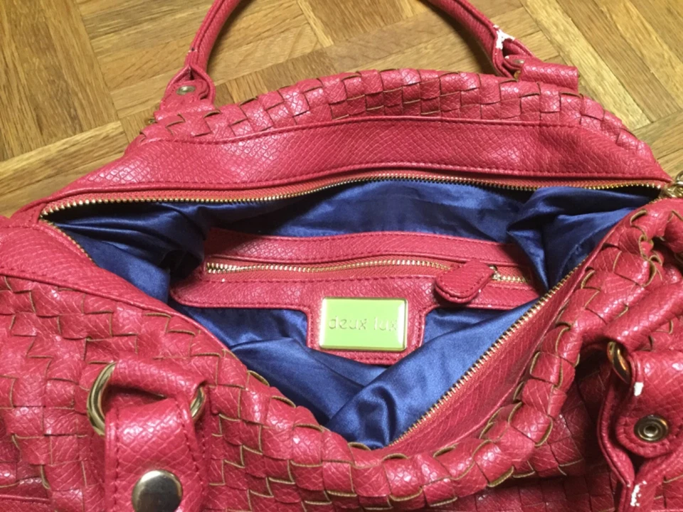 Bolso de mano DEUX LUX TEJIDO ROJO grande de gran tamaño Foto 4 de 4