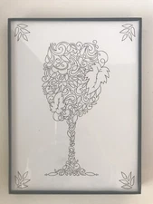 Color Me in 6”x8” Format Frame By MCS Hang Or Desktop New W/out Tags Wine Glass