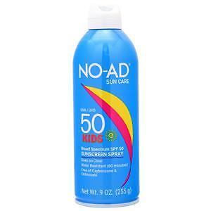 Солнцезащитный спрей для детей без рекламы SPF 50, 9 унций