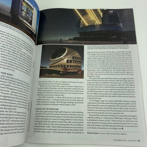 DISCOVER magazine Nov 2019 science DNA experiments telescopes supercorn genes - Imagen 4 de 7