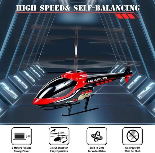 Ferngesteuerter Hubschrauber Spielzeug Geschenk für Kinder & Erwachsene - RC Hubschrauber mit Kreisel a - Bild 4 von 8