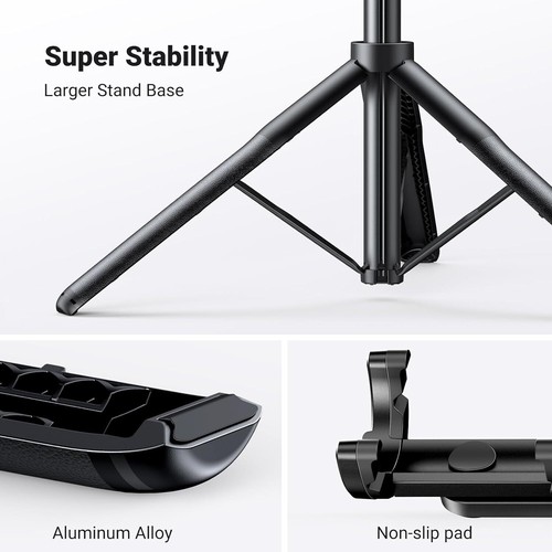 Aluminum Phone Tripod Stand Remote for 4" - 6.8" Devices iPhone Gopro Samsung - Picture 5 of 6