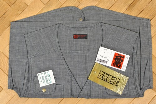Japanese Workwear Multi Pocket Vest 100% Cotton Black Size:L Casual Outdoor① - Picture 6 of 12