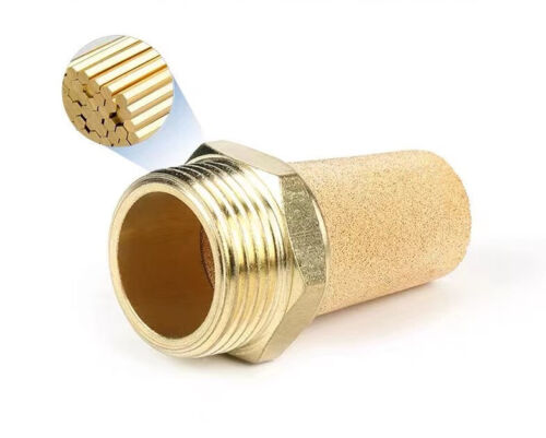 Conector silenciador de escape neumático NPT de 1/4" conector silenciador de latón 5 piezas - Imagen 4 de 7