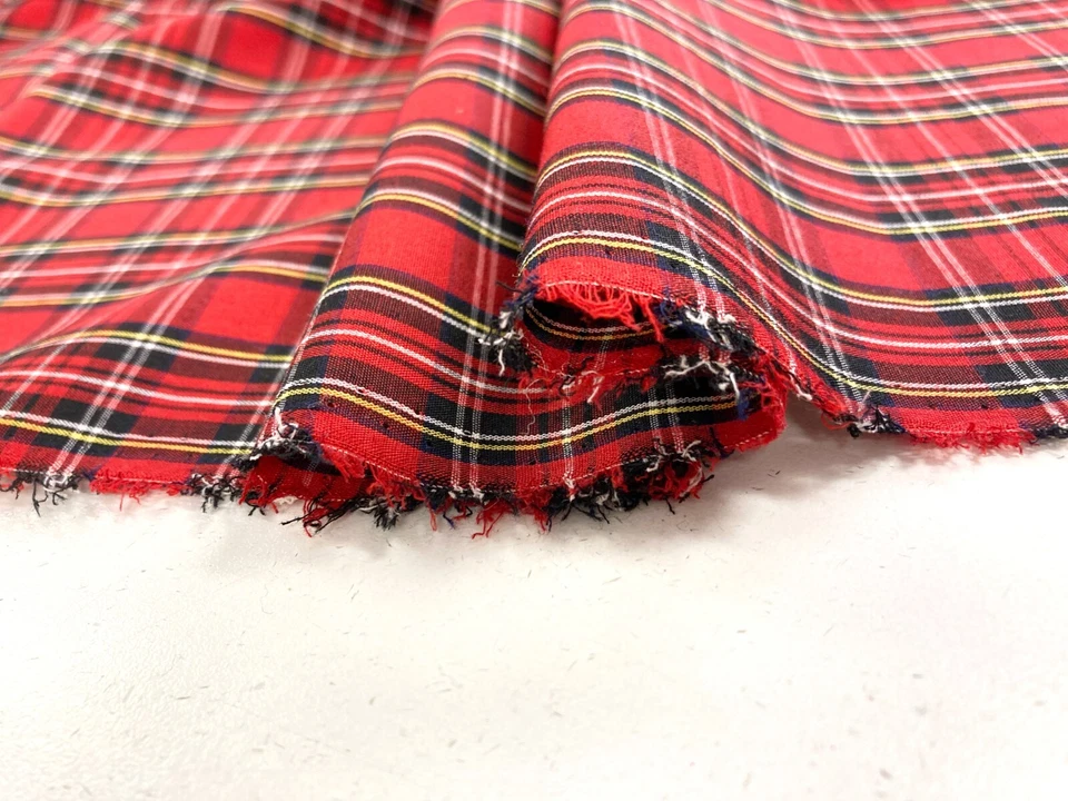 Tela de polialgodón tartán material artesanal escocés para confección tacto suave falda escocesa Foto 3 de 4