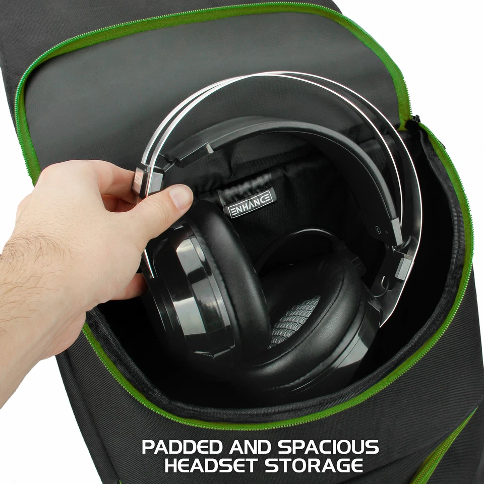 Mochila para consola de juegos ENHANCE - Compatible con Xbox One X, One S Foto 4 de 4