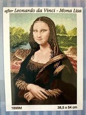 Printed needlepoint  tapestry Canvas Only Mona Lisa 38.5x54 Cm