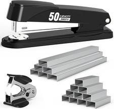 Metal Stapler Heavy Duty 50 Sheet Capacity with 1750 Staples and Staple Remover,
