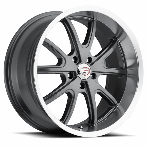 (1) 18x8.5 Vision 143 Torque 5x115 +10 Gunmetal Machined Lip Wheel