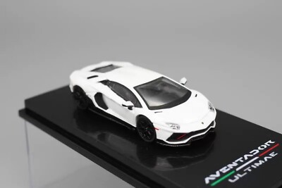 HF 1/64 Lamborghini Aventador LP780-4 Ultimae White Diecast Car