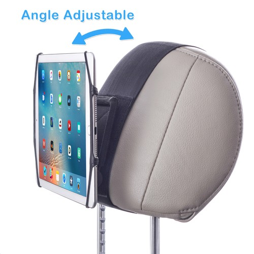 Universal Car Headrest Mount Silicon Holder for 4.5-10.5 Inch Tablets & Phones - Picture 2 of 6