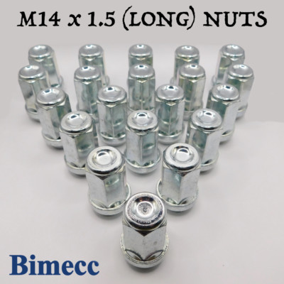M14x1.5 Closed Bimecc Wheel Nuts 41mm Chrome x 20 For Vauxhall Insignia (08-16)