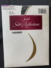 Hanes Silk Reflections Slightly Imperfect Non-control Pantyhose  CD Barely Black