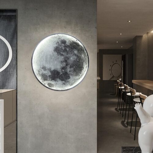 60cm Mond Wandlampe Dimmbar,LED Mond Wandleuchte,Modern Art Deco Mond Lampe - Bild 2 von 7