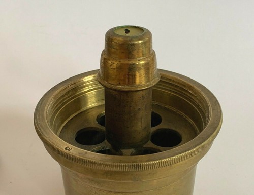 Alte Grubenlampe / Grubenwehrlampe für Kerzenbrand, Messing - Bild 6 von 12
