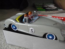 Vintage 1960s Red China MF 763 Tin Friction Sports Car with Driver Passenger NIB
