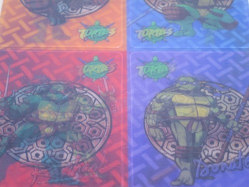 NEW Hallmark Stickeroni Teenage Mutant Ninja Turtles TMNT 4 Lenticular Stickers - Picture 3 of 4