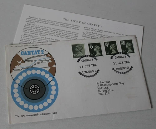 GB Post Office Commemorative Cover - Cantat 2, 1974 - London SE1 Postmark