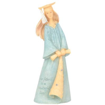  SALE  New FOUNDATIONS Figurine GRADUATION Crystal Grads Robe Diploma Art Girl