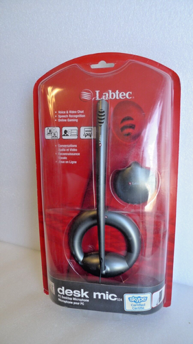 LABTEC Desk Mic 524 PC Desktop Computer Microphone Voice Video Chat Gaming