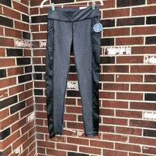 Womens' Xersion Fitted Activewear Black Herringbone Street Leggings NWT Small