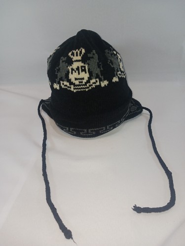 Black Fleece Lined Hat With Ear Flaps -A- - 第 5/8 張圖片