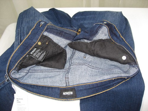 Pantalones de mezclilla cortos súper ajustados de tiro medio HUDSON Natalie nuevos con etiquetas/dobladillo liberado talla 27 en GRDT - Imagen 10 de 12