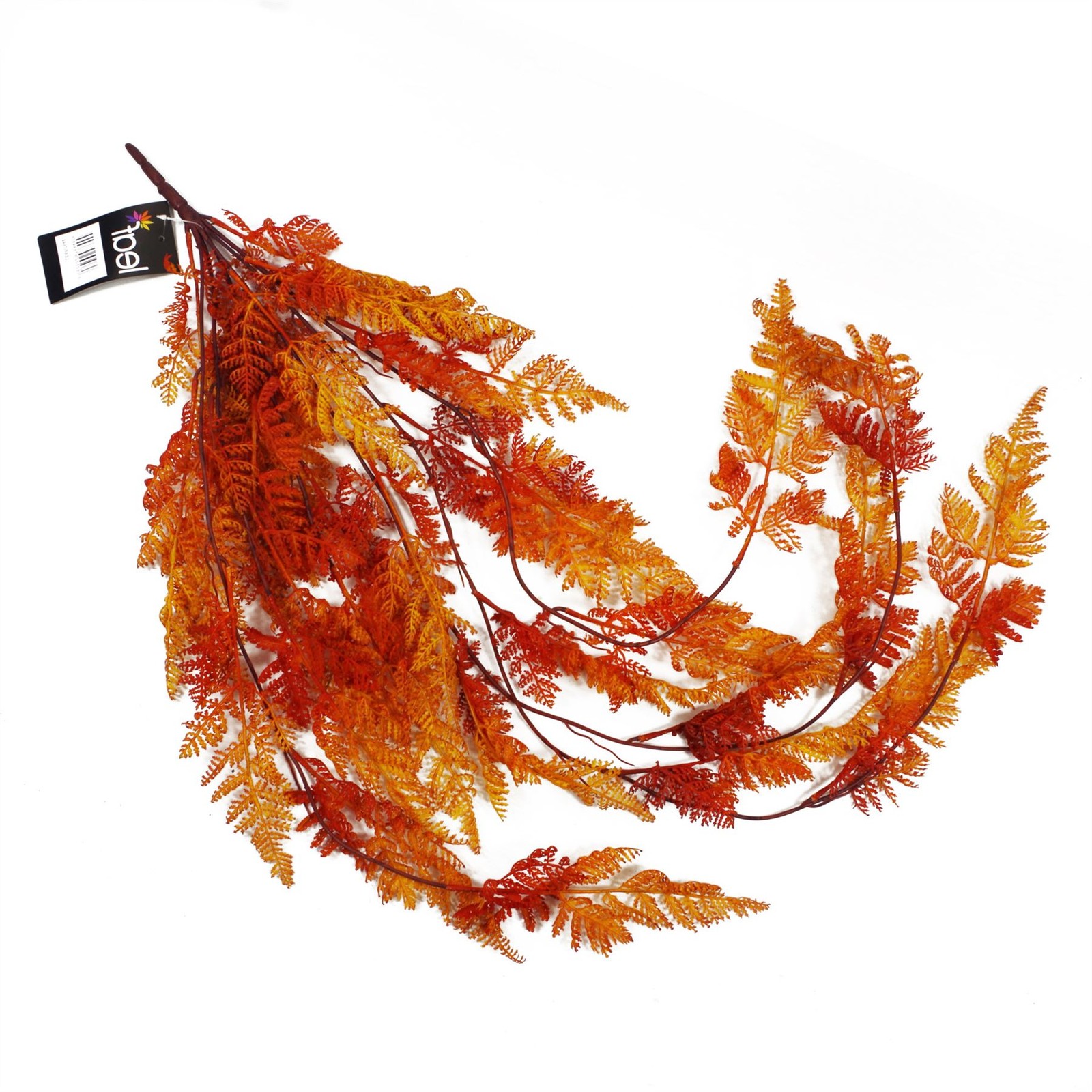 Autumn Orange Artificial 100cm Hanging Maidenhair Fern Realistic Plant Decor