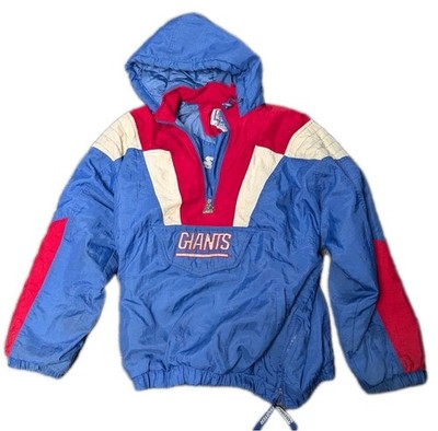 NFL Starter New York Giants Pro Line Quarter Zip Mens XL Pullover Jacket READ!