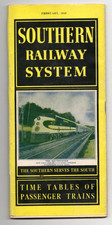 1943 - Southern Railway System Passenger Time Table The Tennessean - XL2S