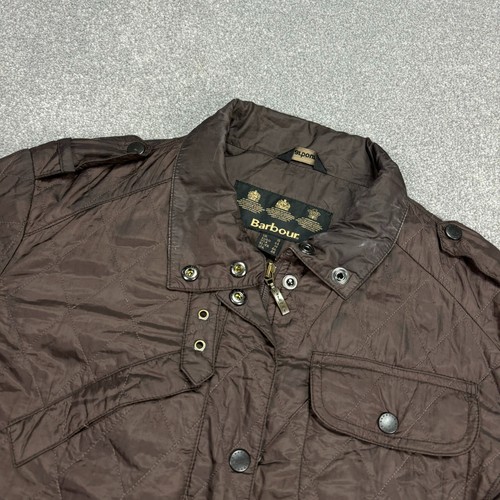 Barbour Jacket Womens Large Brown Quilted Hunting Field Country Coat Ladies - Picture 3 of 8
