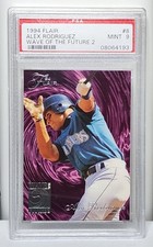Alex Rodriguez #8 Prices [Rookie] | 1994 Flair Wave of the Future 