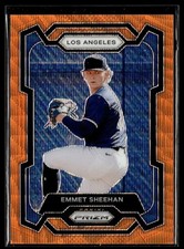 2024 PRIZM ORANGE WAVE /49 EMMET SHEEHAN DODGERS