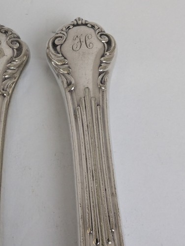 24 pc Antique 1899 Reed & Barton CECIL Silverplate Flatware Set for 6 Mono H - Picture 11 of 13