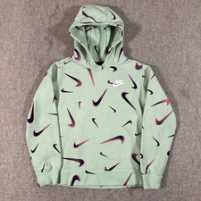 Nike Sportswear Girl's Swoosh 3D Print Hoodie Youth Large DC3429-376 Stains 