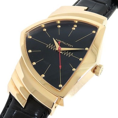 HAMILTON Ventura World Limited130 H24311730 H243110 Black Dial K14YG 585 Gold