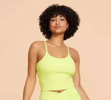 Blogilates Size XS Limeade Strappy Tank Top Active Bra Sport Gym B1052