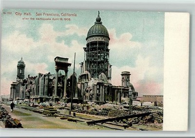 52286328 - San Francisco City Hall After the earthquake 18. April 1906 Erdbeben