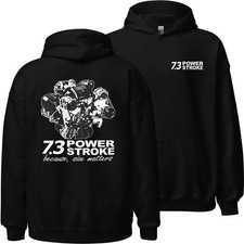 7.3 Powerstroke Hoodie, Mens Power Stroke Sweatshirt, Size Matters Diesel Design