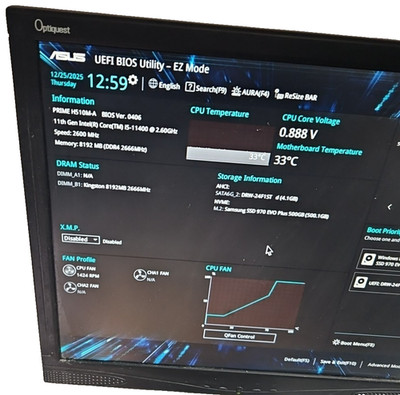 CUSTOM COMPUTER Intel i5-11400 8GB RAM HDMI 512GB Samsung 970 DVD-RW H510M-A