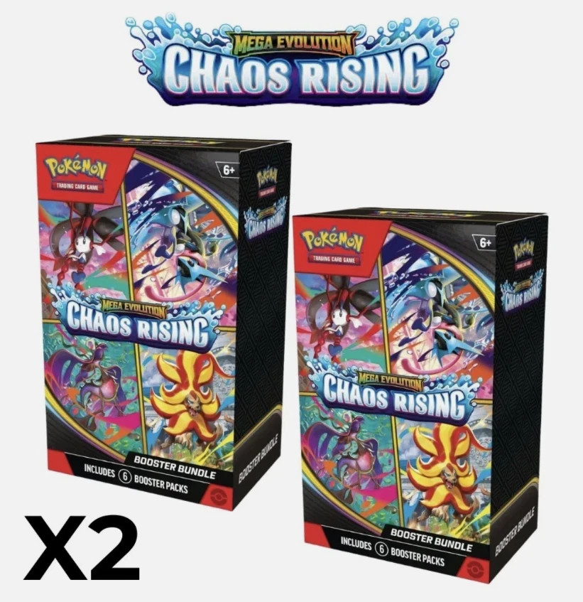 Pokemon Chaos Rising Booster Bundle Boxes - LOT OF 2 PRESALE SHIPS UPON ARRIVAL