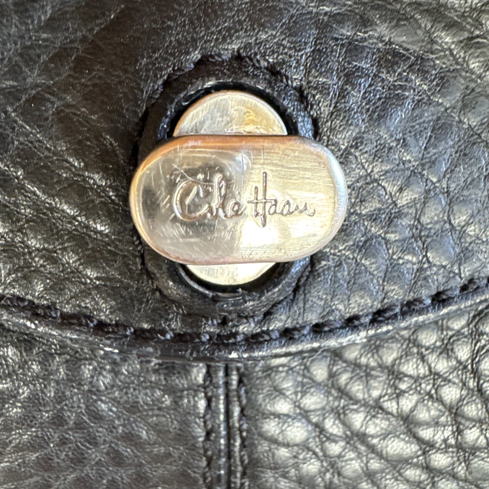 Cole Haan Pebbled Leather Top Handle Grab Bag - Black - Image 2 of 4