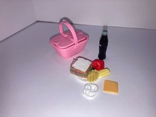 Tyco Kitchen Littles Barbie Food Bologna  Cheese Sandwich Fruit, Chips,HTF 2