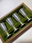 Wallace Sterling set 4 CORDIALS in OG felt lined box excellent condition 73Grams