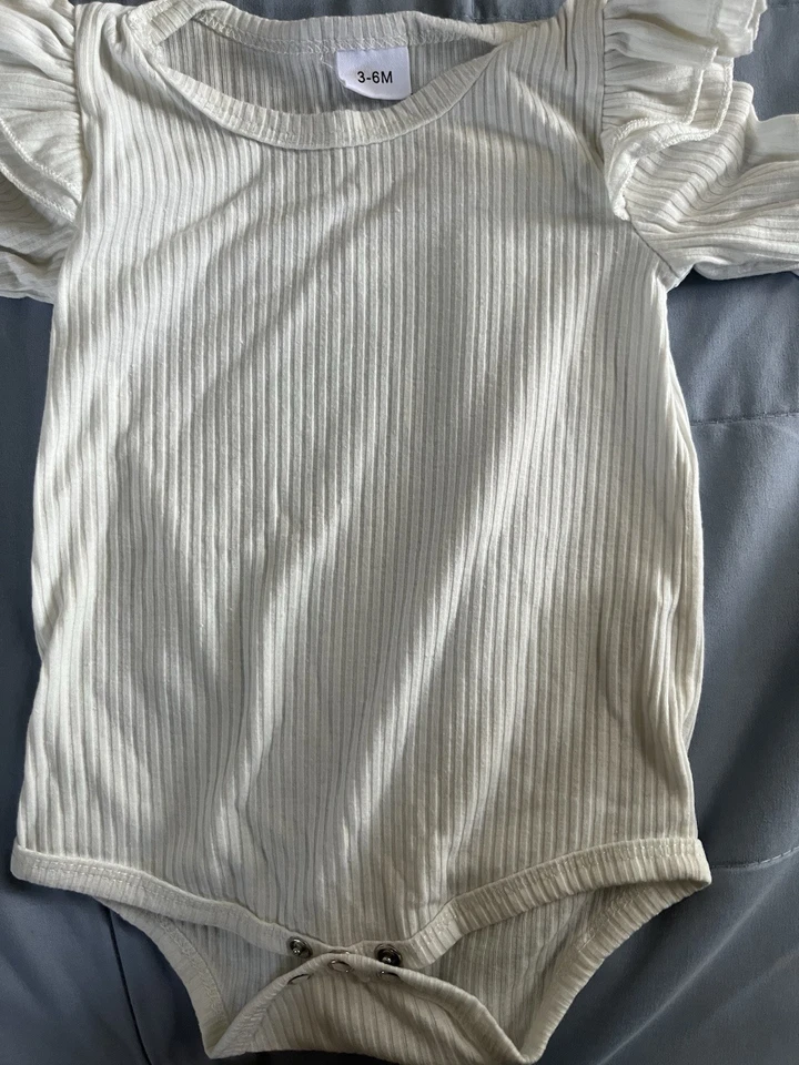 Bebé Niñas Otoño Completo Vestido Conjunto con Medias y Zapatos Talla 3-6 M EE. UU. Foto 2 de 4