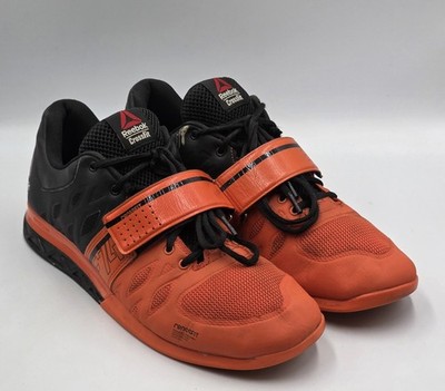 Reebok CrossFit Lifter 2.0 Mens 10 Orange Black Weightlifting Shoes M40704 EU43V