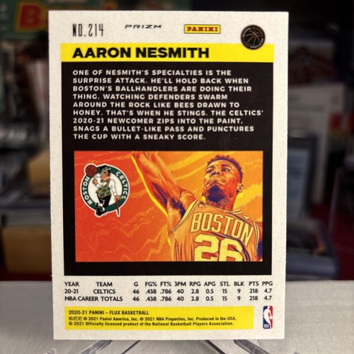 Aaron Nesmith 2020-21 Panini Flux Silver Mojo Prizm Rookie RC SSP ⭐️ MINT GEM? - Picture 2 of 2