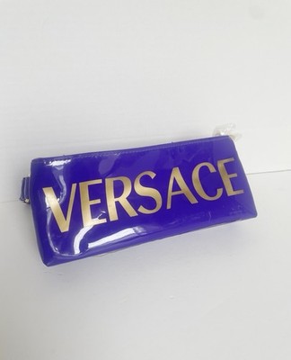 Versus Versace Pouch Purple Gold Make-Up Cosmetic Zipper Bag Case Rare NEW