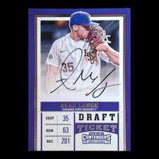 Alex Lange 2017 Contenders Draft Picks #38a (Facing Left) RC Tigers ⚾